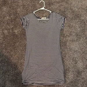 Fitted black and white dress